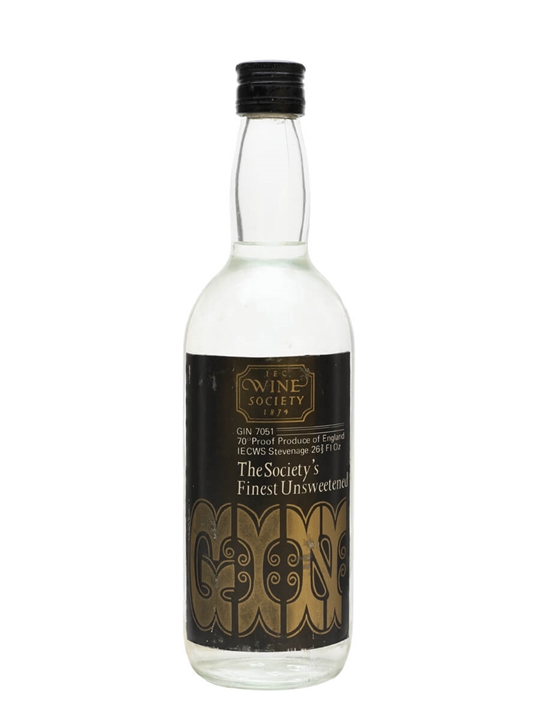 Wine Society's Finest Unsweetened Gin / Bot.1970s