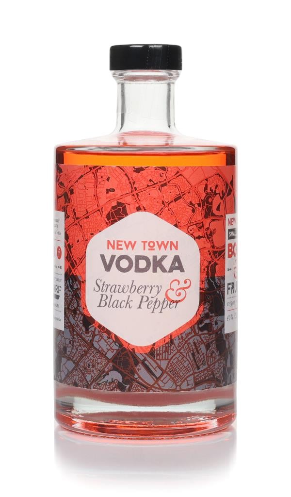 New Town Vodka - Strawberry & Black Pepper Flavoured Vodka