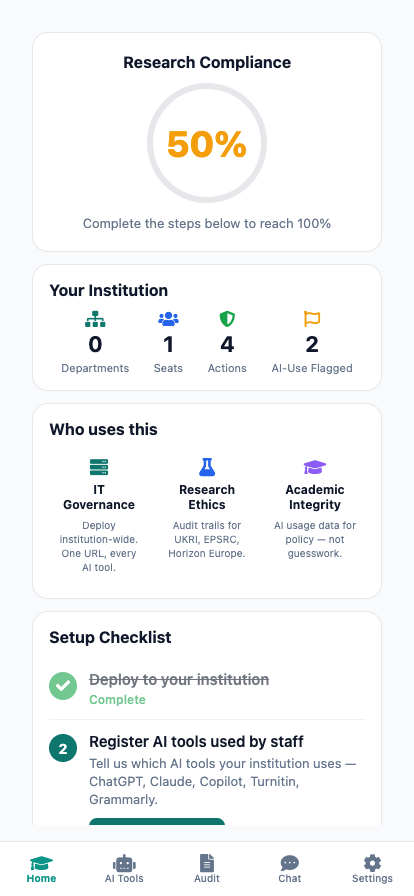 University research compliance on mobile