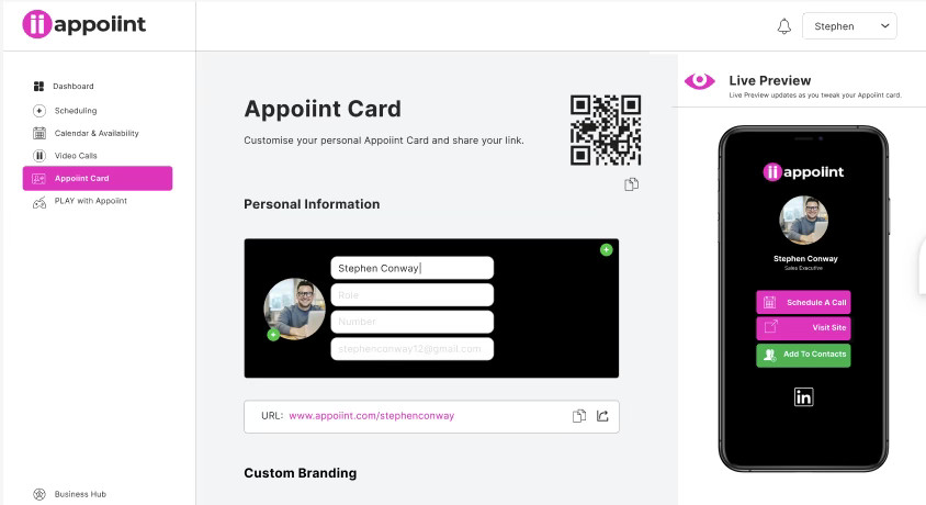 Appoiint Card