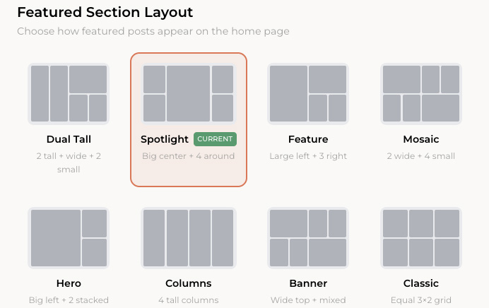 BandSaaS themed pinboard layouts