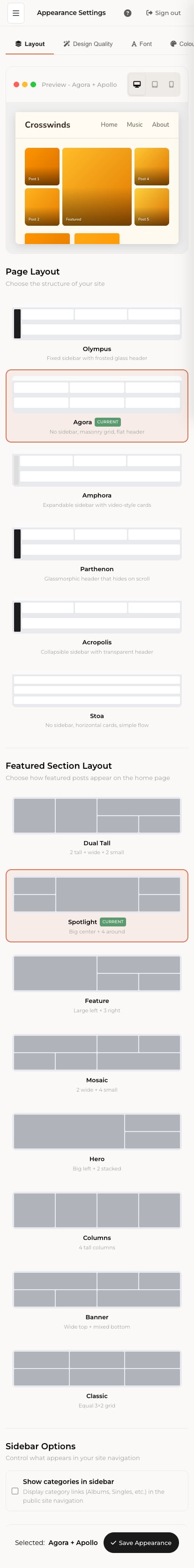 BandSaaS site design on mobile