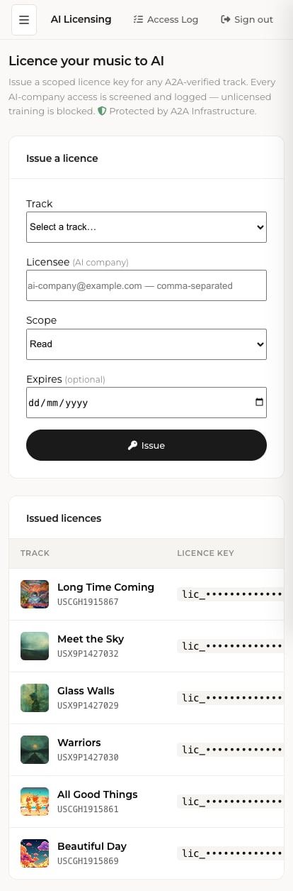 BandSaaS AI licensing on mobile