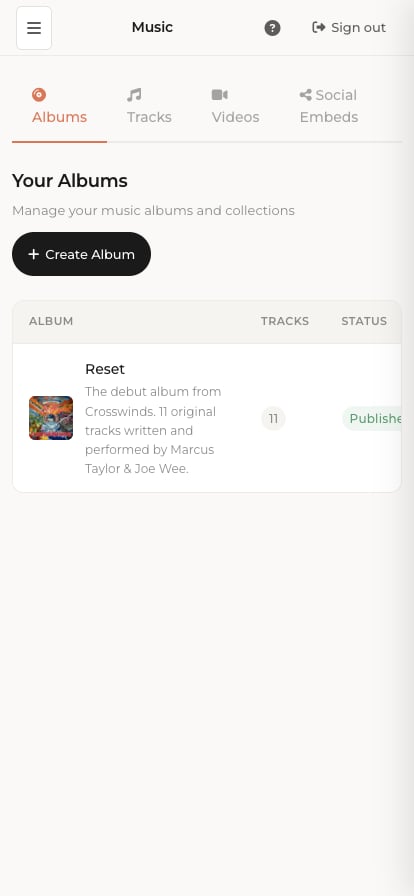 BandSaaS music manager on mobile