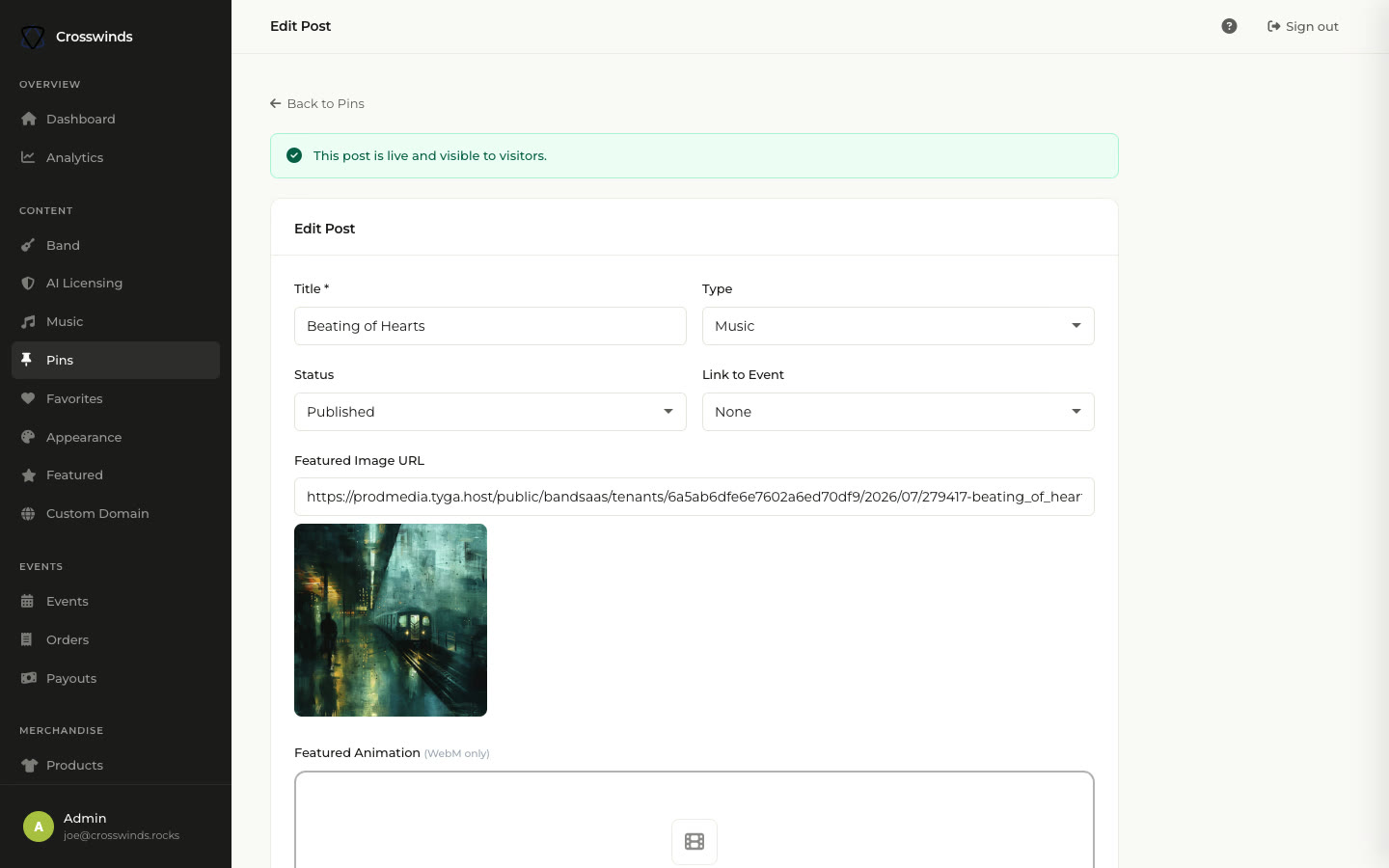 app.bandsaas.com/dashboard/posts