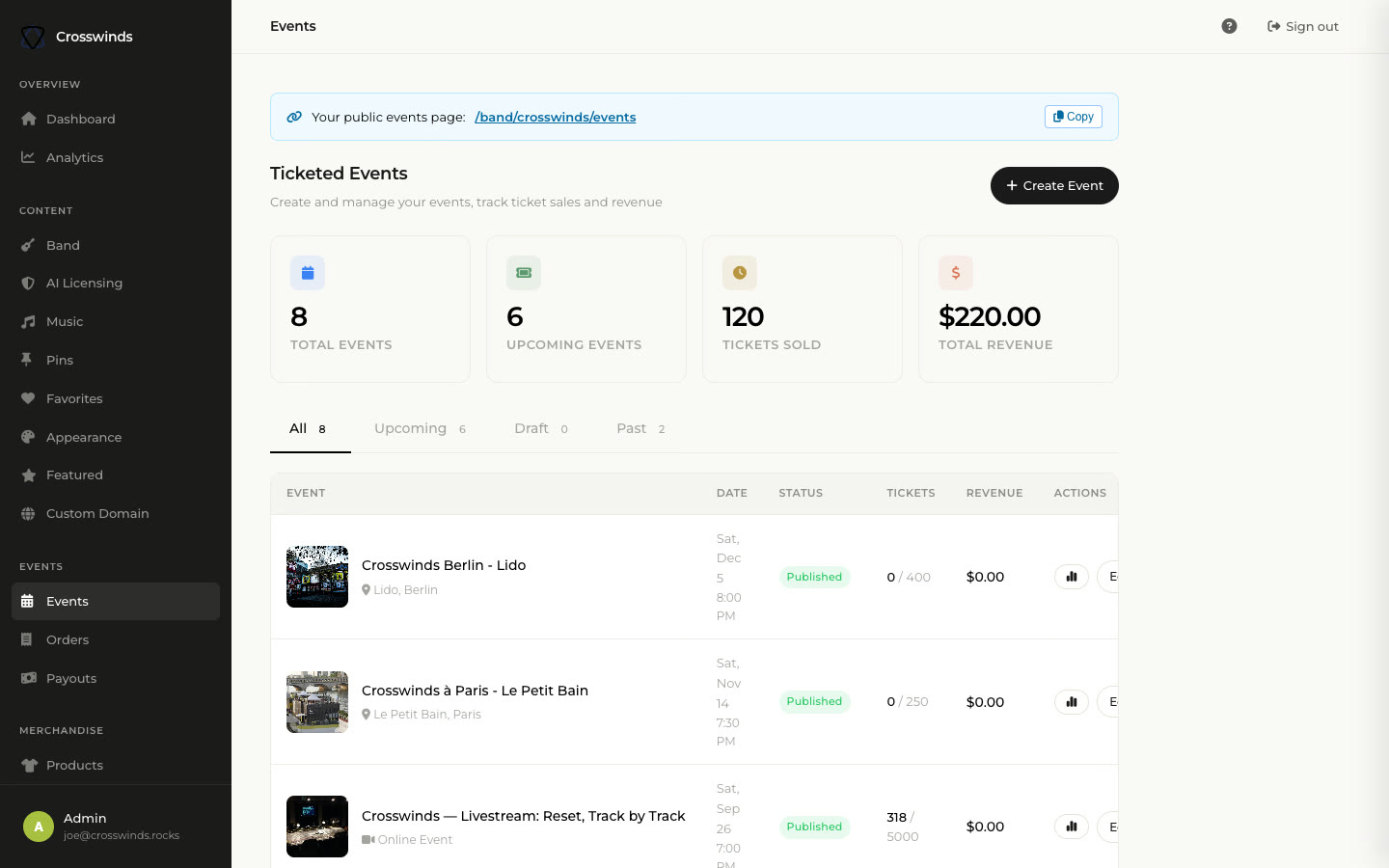 app.bandsaas.com/dashboard/events