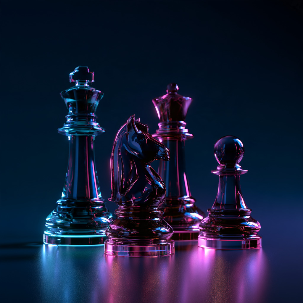 Neon Knights piece set