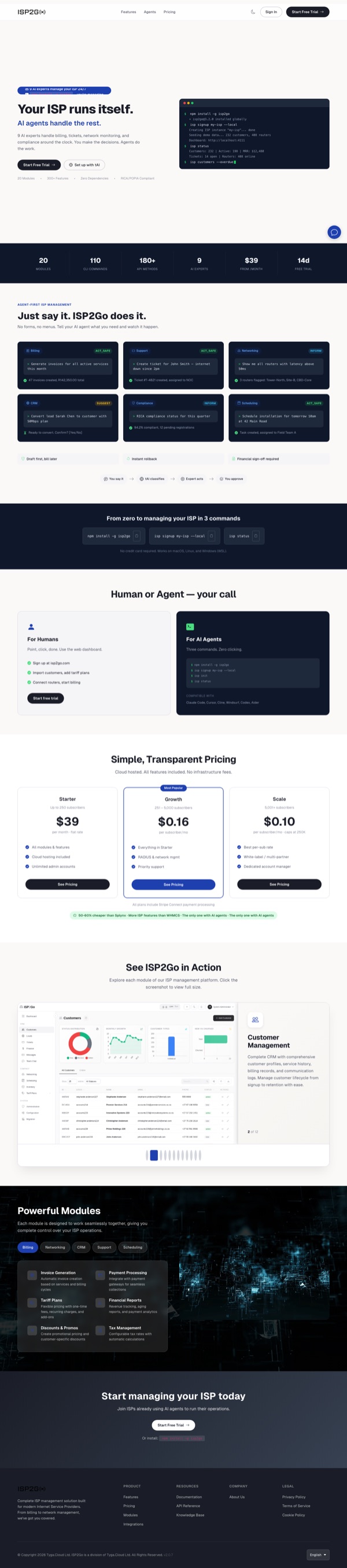 isp2go.com landing page