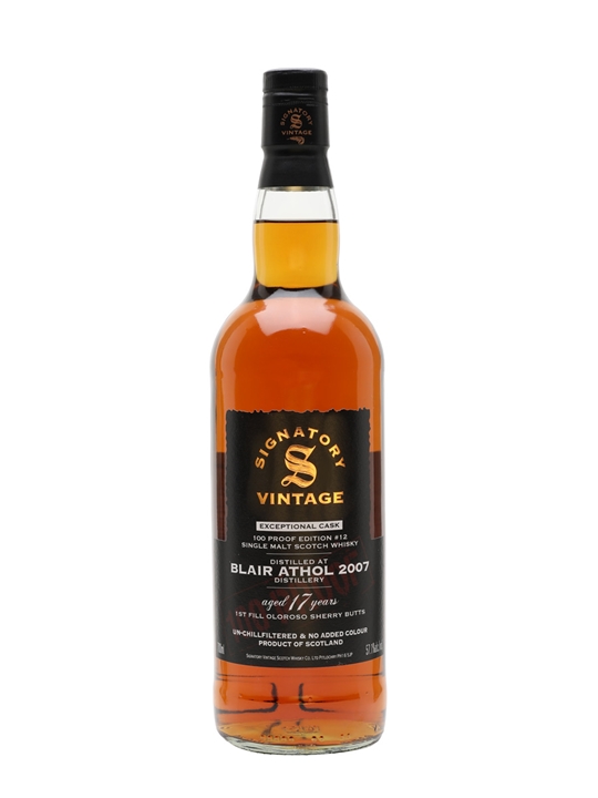 Blair Athol 2007 / 17 Year Old / 100 Proof Exceptional Edition 12 / Signatory Highland Whisky - Highland Review