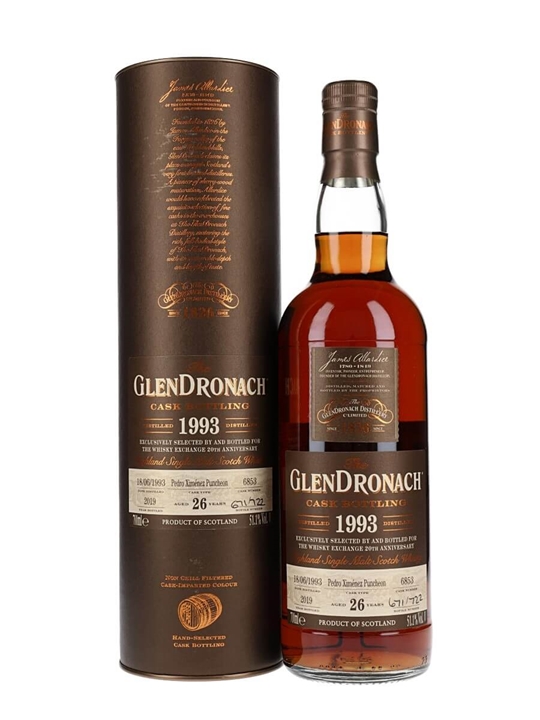 Glendronach 1993 / 26 Year Old / Sherry Cask / Exclusive to The Whisky Exchange Highland Whisky - Single Malt Review