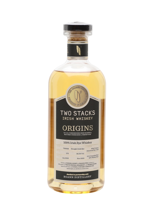 Two Stacks x Boann Origins 2022 Irish Rye Irish Rye Whiskey - Rye Review