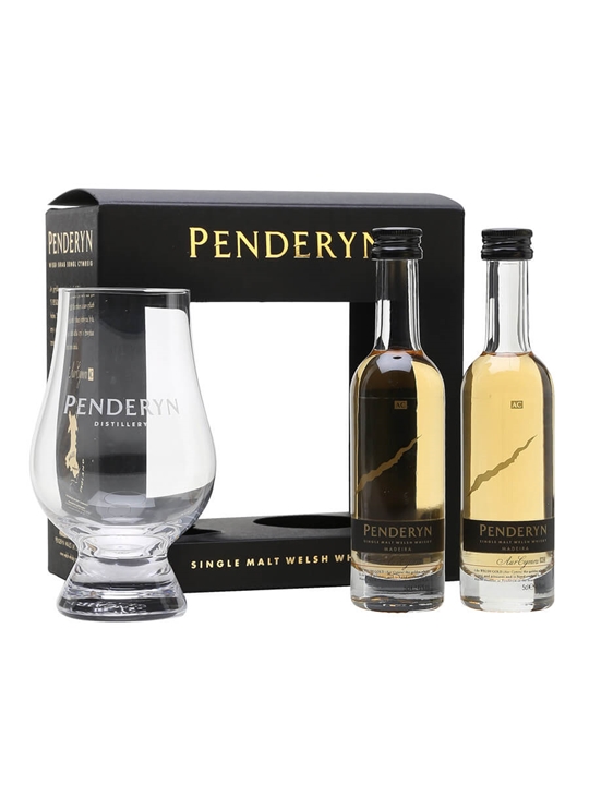 Penderyn Madeira Finish / 2 Miniatures and Glass Set Welsh Whisky - Bourbon Review