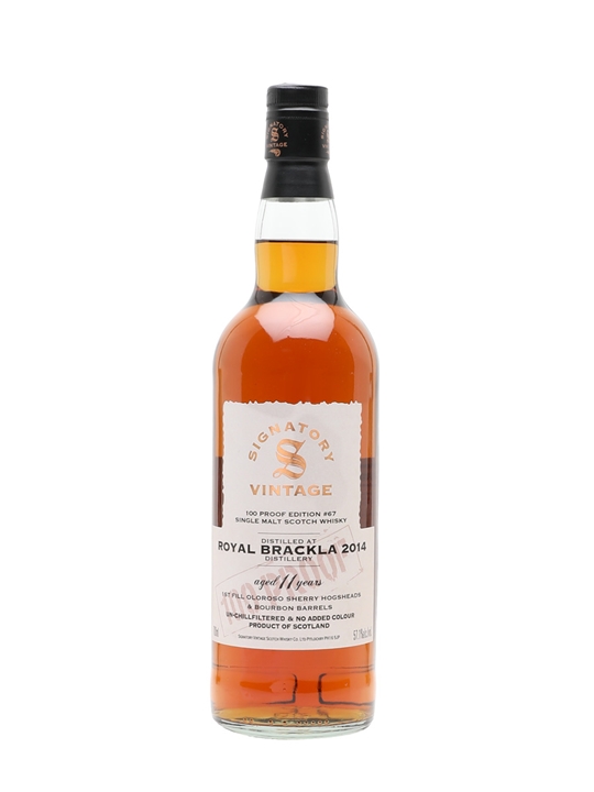 Royal Brackla 2014 / 11 Year Old / Signatory 100 Proof Edition 67 Highland Whisky - Bourbon Review