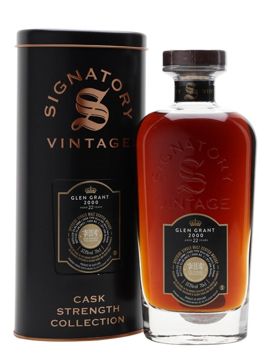 Glen Grant 2000 / 22 Year Old / Sherry Finish /Signatory for The Whisky Exchange Speyside Whisky - Single Malt Review