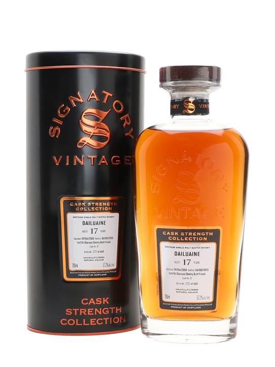 Dailuaine 2008 / 17 Year Old / Cask #3 / Signatory Cask Strength Speyside Whisky - Speyside Review