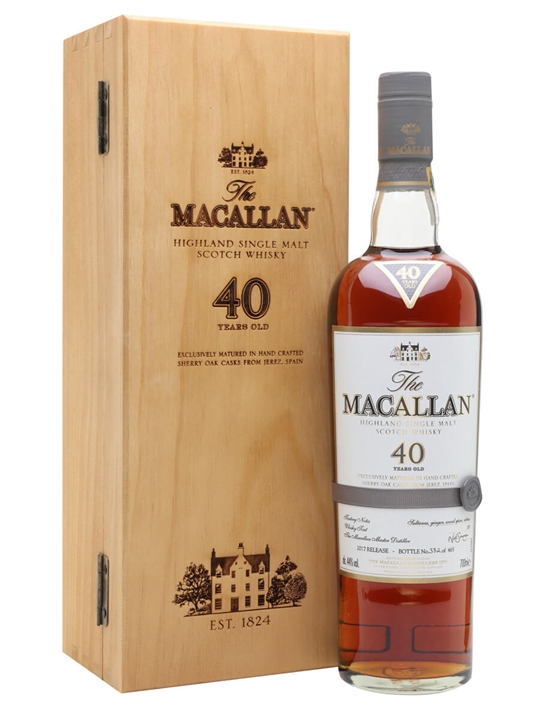 Macallan 40 Year Old / Sherry Oak / 2017 Release Speyside Whisky - Speyside Review