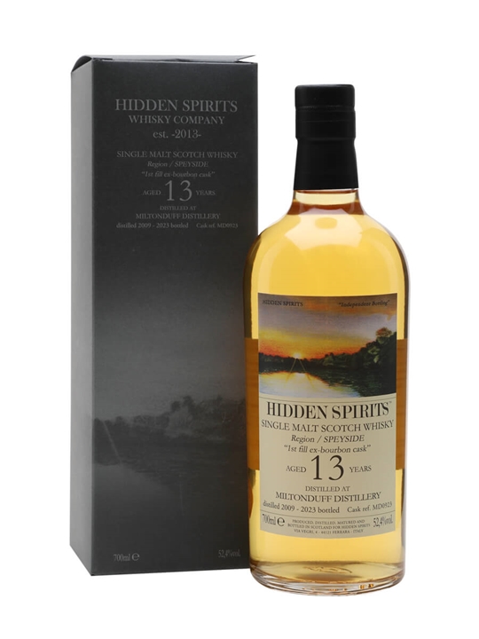 Miltonduff 2009 / 13 Year Old / Hidden Spirits Speyside Whisky - Bourbon Review