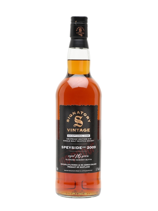 Secret Speyside (M) 2009 / 16 Year Old / Signatory 100 Proof Exceptional #15 Speyside Whisky - Speyside Review