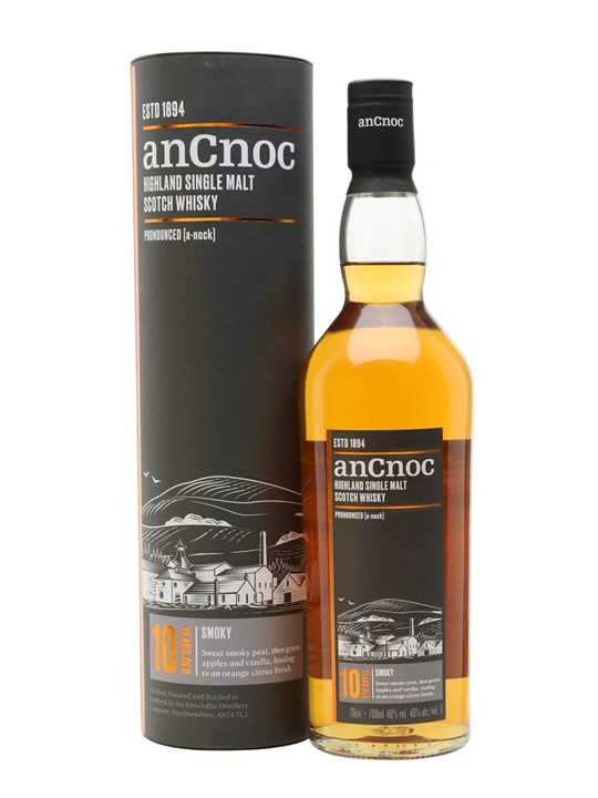 AnCnoc 10 Year Old Peated Highland Single Malt Scotch Whisky - Single Malt Review