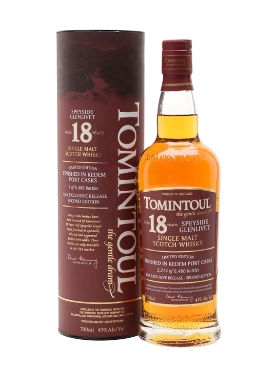 Tomintoul 18 Year Old / Kedem Port Cask Speyside Whisky - Speyside Review