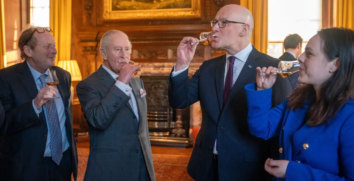 King Charles Enjoys Rosebank Whisky at Holyrood - American Review