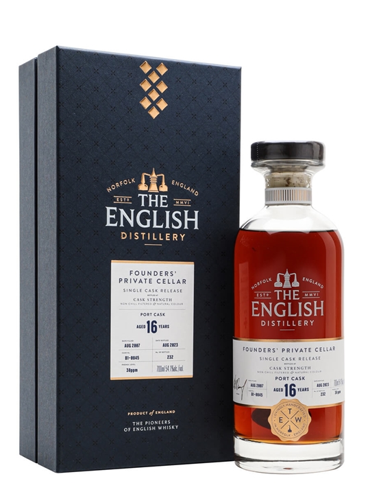 The English Founders Private Cellar 2007 / 16 Year Old / Port Cask English Whisky - Single Malt Review