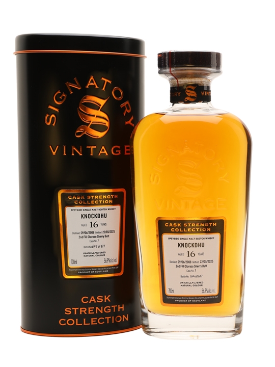 Knockdhu 2008 / 16 Year Old / Cask 7 / Signatory Cask Strength Speyside Whisky - Speyside Review