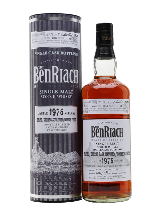 Benriach 1976 / 37 Year Old / Peated / Bourbon Finish Cask #5463 Speyside Whisky - Bourbon Review