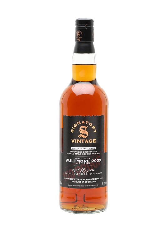 Aultmore 2009 / 16 Year Old / Signatory 100 Proof Exceptional #14 Speyside Whisky - Speyside Review
