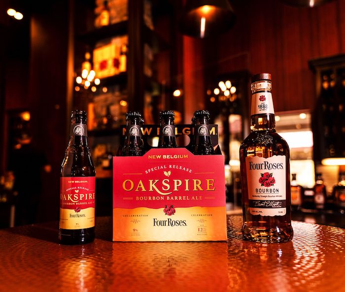 Four Roses, New Belgium Brewing Partner Again On Oakspire Bourbon Barrel Ale - Bourbon Review