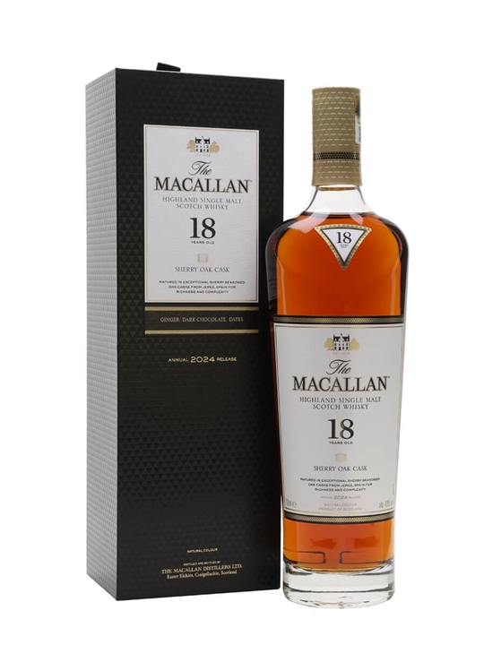 Macallan 18 Year Old Sherry Oak / 2024 Release Speyside Whisky - Single Malt Review