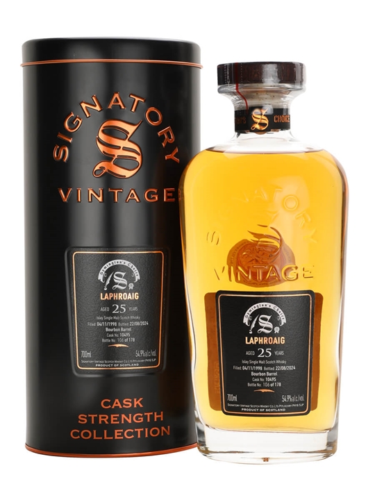 Laphroaig 1998 / 25 Year Old / Bourbon Cask 10495 / Signatory Symington’s Choice Islay Whisky - Bourbon Review