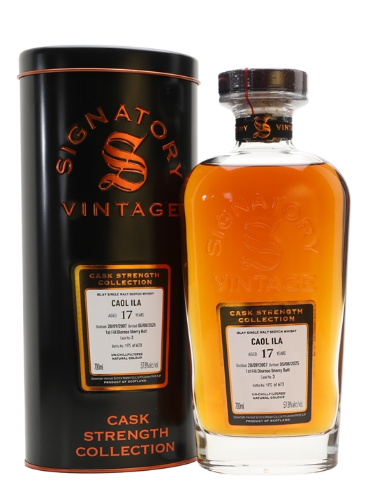 Caol Ila 2007 / 17 Year Old / Oloroso Cask 3 / Signatory Islay Whisky - Single Malt Review