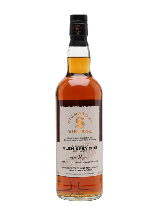 Glen Spey 2015 / 9 Year Old / 100 Proof Edition #37 / Signatory Speyside Whisky - Speyside Review