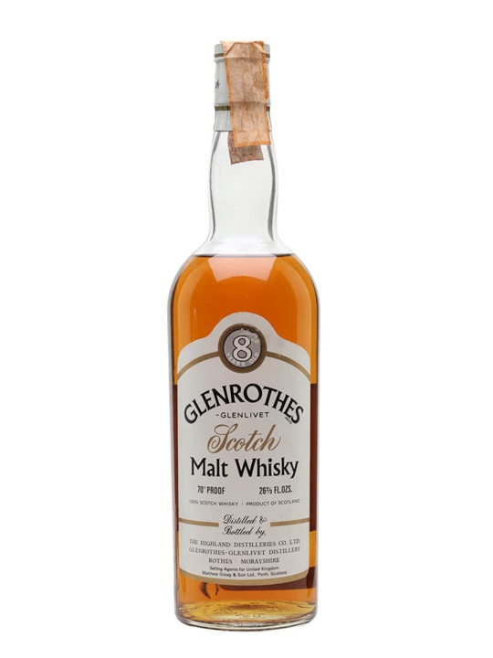 Glenrothes 8 Year Old / Bot.1970s Speyside Single Malt Scotch Whisky - Single Malt Review