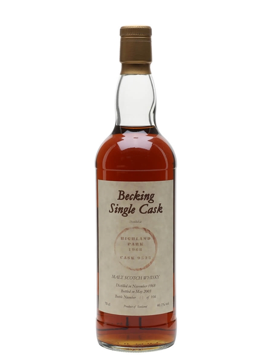 Highland Park 1968 / 34 Year Old / Becking AG Island Whisky - Highland Review