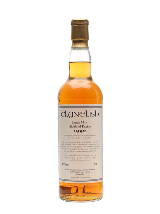 Clynelish 1992 / 10 Year Old / Tanners Wines Highland Whisky - Highland Review