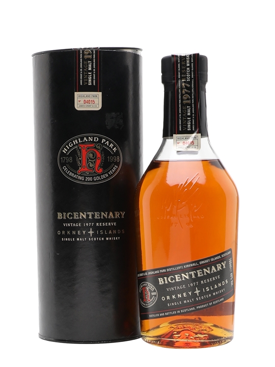 Highland Park 1977 / 21 Year Old / Bicentenary Island Whisky - Highland Review