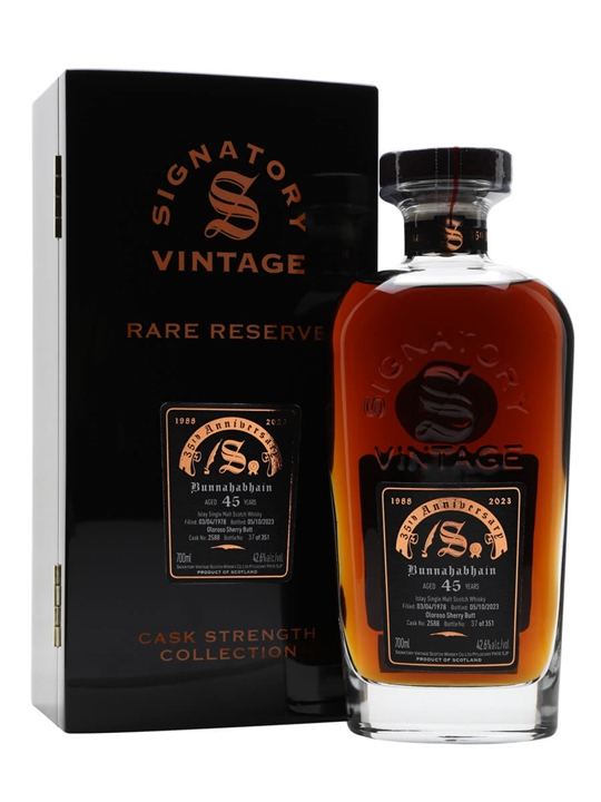 Bunnahabhain 1978 / 45 Year Old / Signatory 35th Anniversary Islay Whisky - Single Malt Review