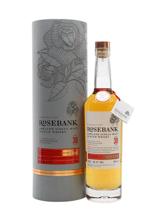 Rosebank 1990 / 30 Year Old / Release 1 / 2020 Edition Lowland Whisky - Single Malt Review