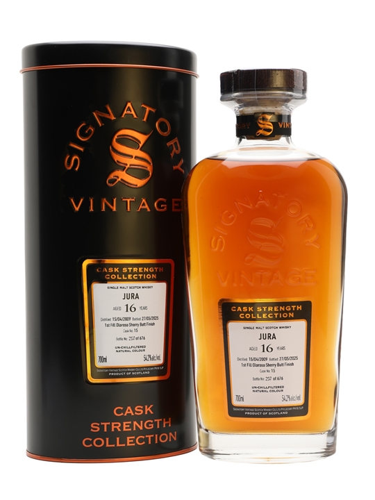 Jura 2009 / 16 Year Old / Cask 15 / Signatory Cask Strength Island Whisky - Single Malt Review