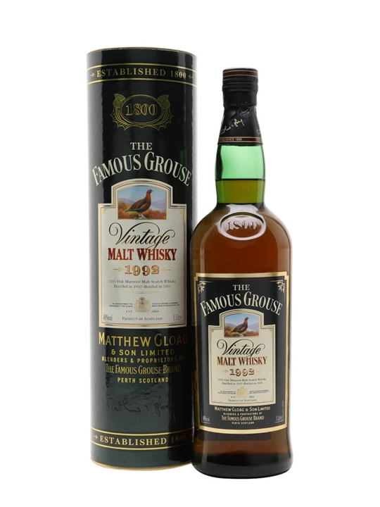 Famous Grouse Vintage 1992 / Bot.2004 Blended Malt Scotch Whisky - Blended Malt Review