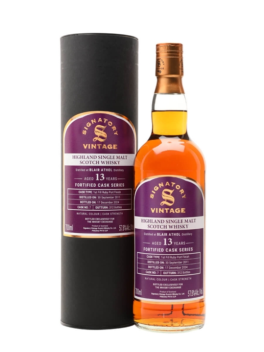 Blair Athol 2011 / 13 Year Old / Port Finish / Signatory for The Whisky Exchange Highland Whisky - Highland Review