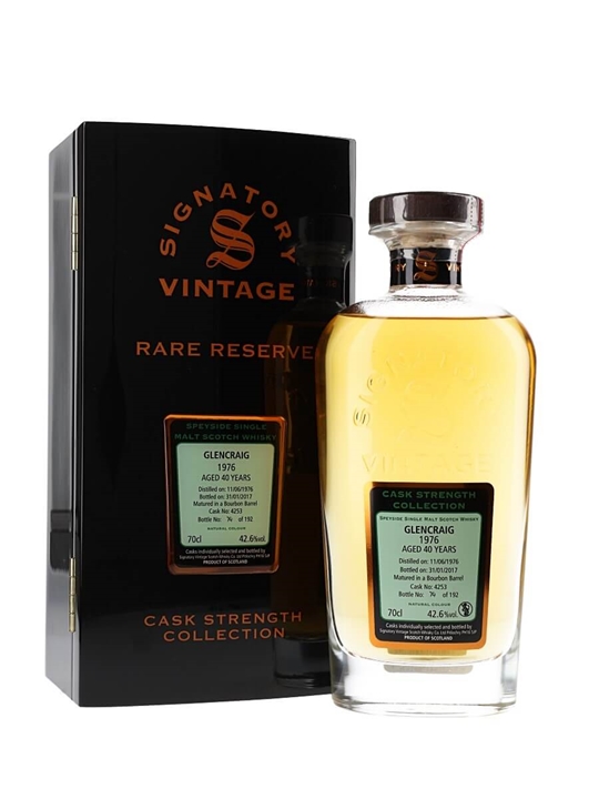 Glencraig 1976 / 40 Year Old / Rare Reserve / Signatory Speyside Whisky - Bourbon Review