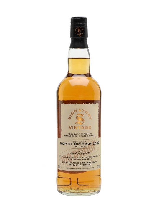 North British 2009 / 15 Year Old / 100 Proof Edition #2 / Signatory Single Whisky - Single Grain Review
