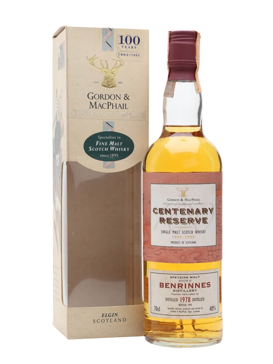Benrinnes 1978 / Bot.1995 / Centenary Reserve / Gordon & MacPhail Speyside Whisky - Speyside Review