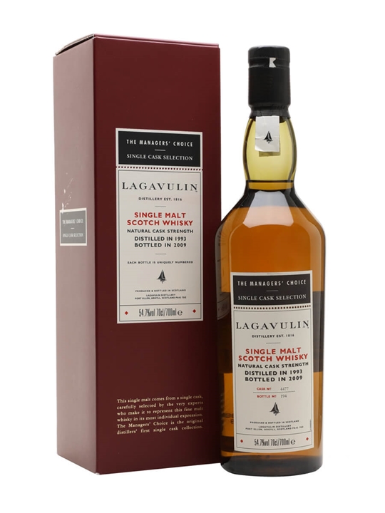 Lagavulin 1993 / Bot.2009 / Managers' Choice / Sherry Cask Islay Whisky - Islay Review
