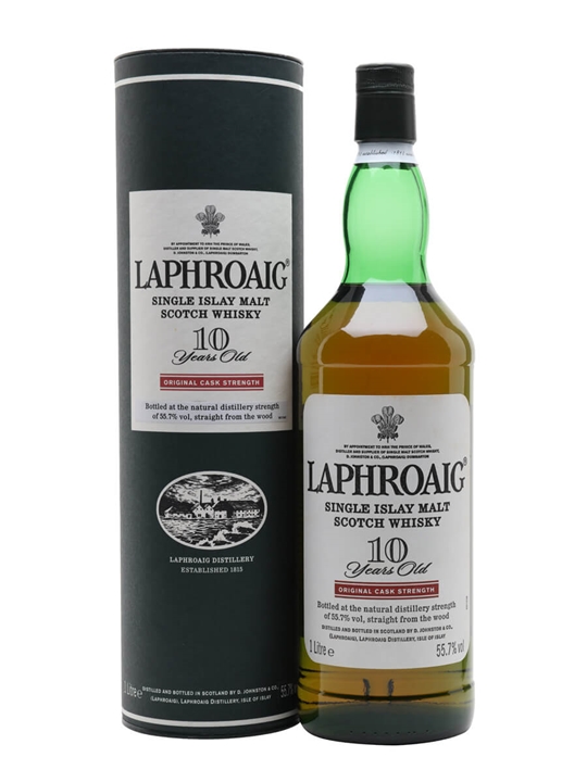 Laphroaig 10 Year Old / Cask Strength / Litre Islay Whisky - Islay Review