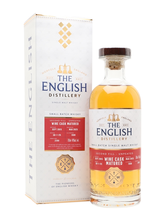 The English 2015 Small Batch Wine Cask Matured / 9 Year Old English Whisky - Single Malt Review