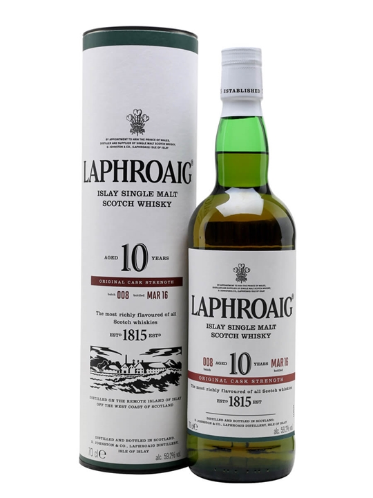 Laphroaig 10 Year Old Cask Strength / Batch 008 / Bot.2016 Islay Whisky - Single Malt Review